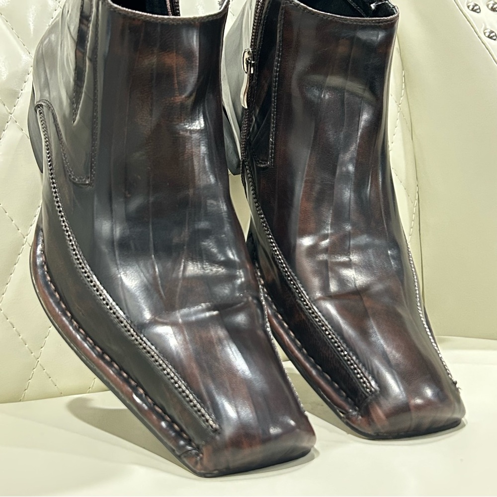 Robert Wayne Dark Brown Leather Boots Men’s Size 11